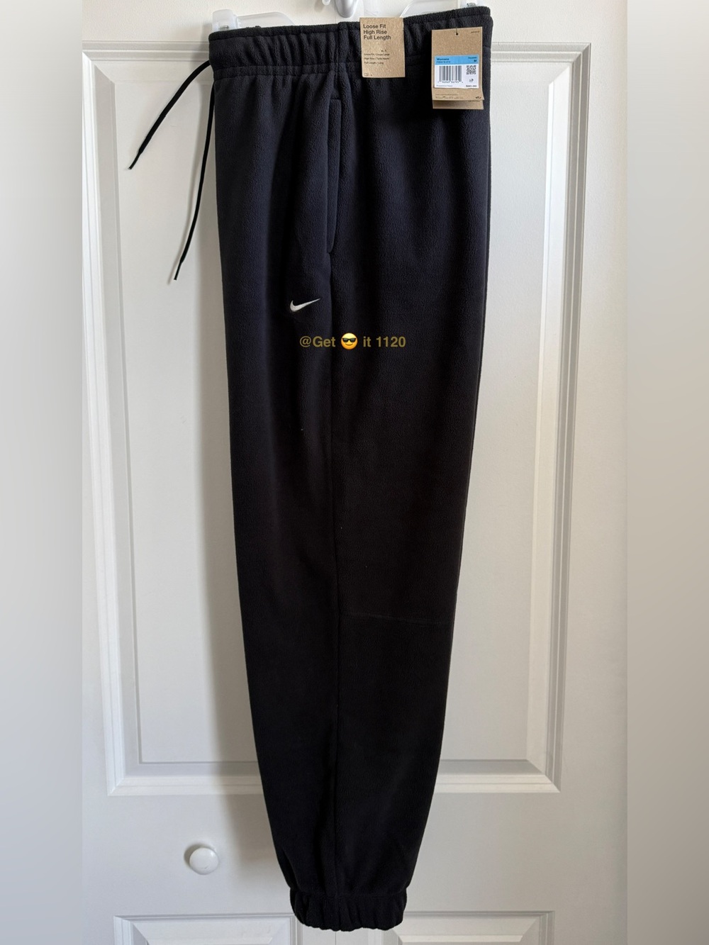 Nike One Women's Oversized Therma-FIT Pullover Fleece Hoodie FV8076-010 Black M - Picture 12 of 12